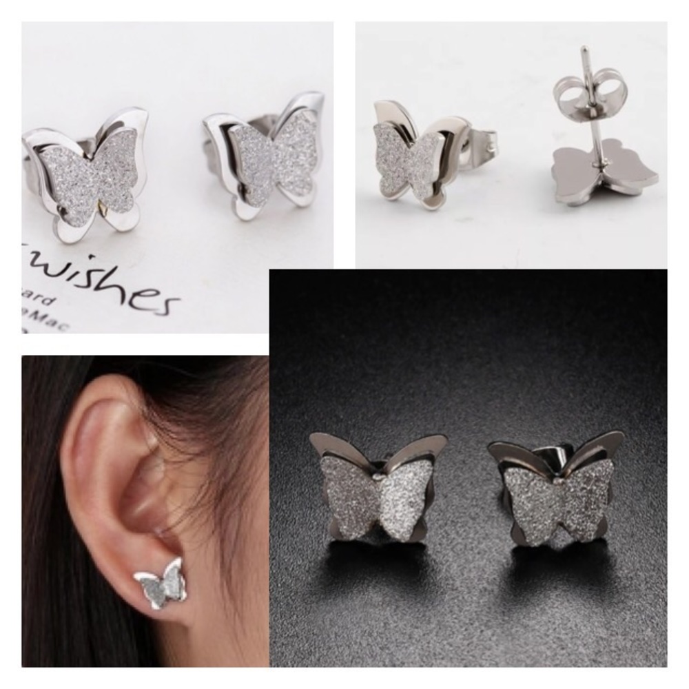 NEW!๐๐๐ฆBUTTERFLIES!!!๐ฆ๐๐SILVERY!๐BEAUTIFUL! - Picture 1 of 8